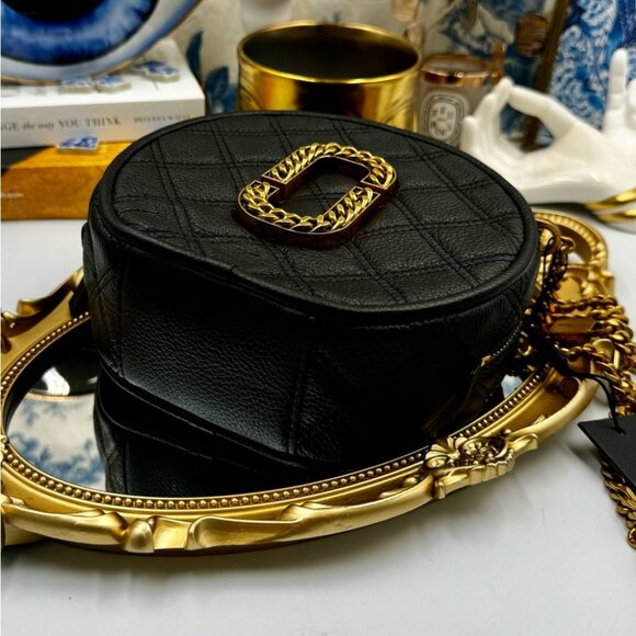 🆕 THE MARC JACOBS 🧿 NWT The Status Round Crossbody, Black - Picture 12 of 15